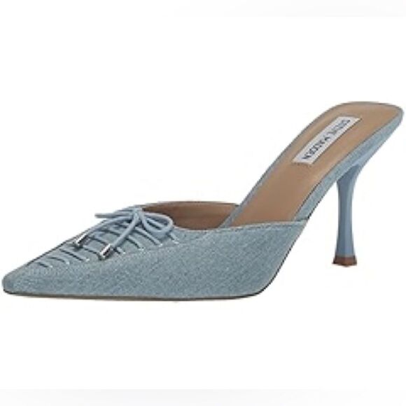 STEVE MADDEN Denim slip on heels - Picture 7 of 13